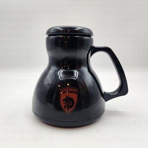 Airbone Military Theme Travel Coffee Mug Tea Cup with Lid & Handle Black 5.25 in